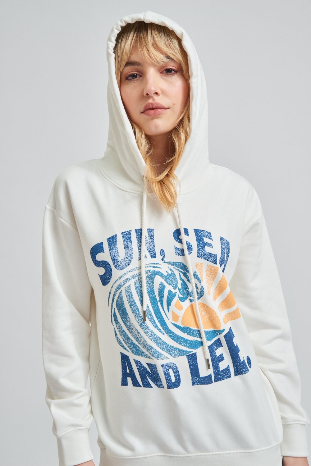 Hoodie Sun Sea Print
